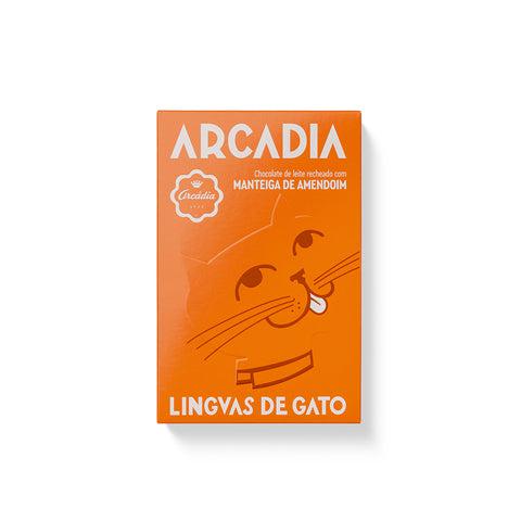 Línguas de Gato Recheadas -  Manteiga de Amendoim
